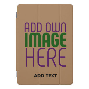 MODERN EDITABLE SIMPLE BROWN IMAGE TEXT TEMPLATE iPad PRO COVER