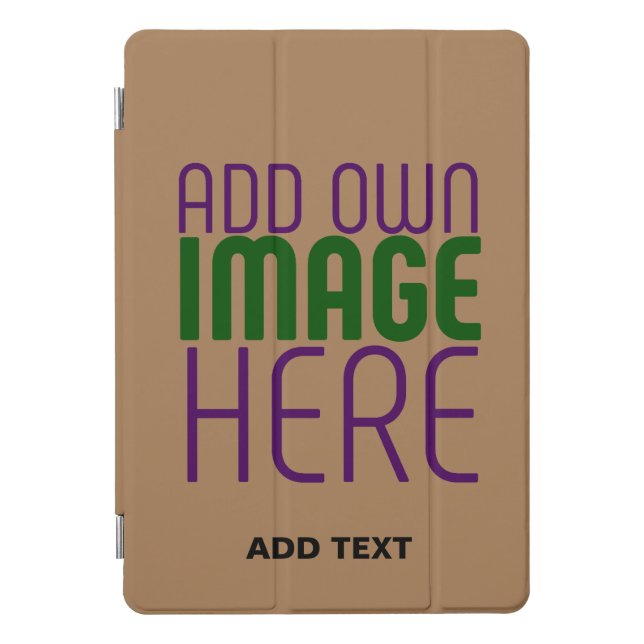 MODERN EDITABLE SIMPLE BROWN IMAGE TEXT TEMPLATE iPad PRO COVER (Front)