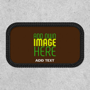 MODERN EDITABLE SIMPLE BROWN IMAGE TEXT TEMPLATE PATCH