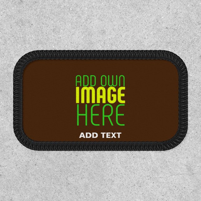 MODERN EDITABLE SIMPLE BROWN IMAGE TEXT TEMPLATE PATCH (Front)
