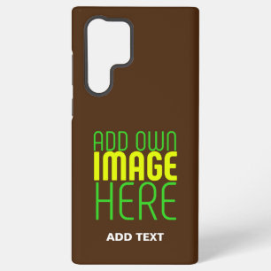 MODERN EDITABLE SIMPLE BROWN IMAGE TEXT TEMPLATE SAMSUNG GALAXY S22 ULTRA CASE