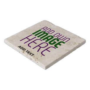 MODERN EDITABLE SIMPLE BROWN IMAGE TEXT TEMPLATE TRIVET