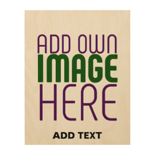 MODERN EDITABLE SIMPLE BROWN IMAGE TEXT TEMPLATE WOOD WALL ART