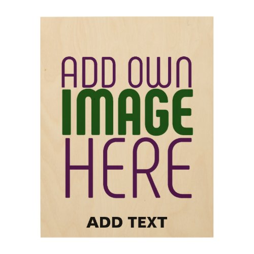 MODERN EDITABLE SIMPLE BROWN IMAGE TEXT TEMPLATE WOOD WALL ART