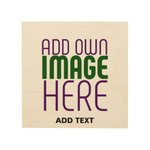 MODERN EDITABLE SIMPLE BROWN IMAGE TEXT TEMPLATE WOOD WALL ART