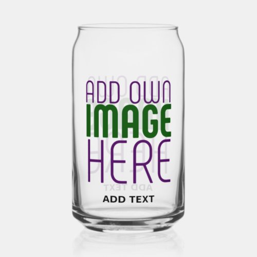 MODERN EDITABLE SIMPLE CLEAR IMAGE TEXT TEMPLATE CAN GLASS