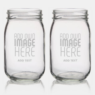 MODERN EDITABLE SIMPLE CLEAR IMAGE TEXT TEMPLATE MASON JAR