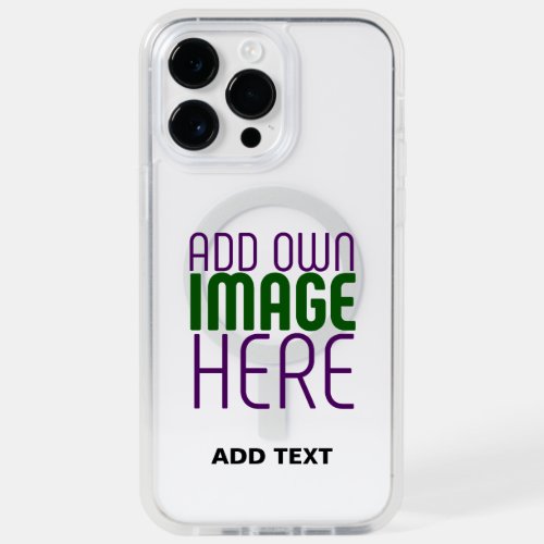 MODERN EDITABLE SIMPLE CLEAR IMAGE TEXT TEMPLATE OtterBox iPhone 14 PRO MAX CASE