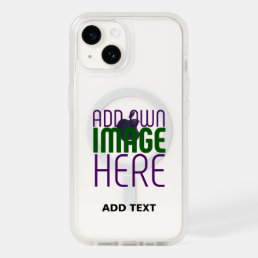 MODERN EDITABLE SIMPLE CLEAR IMAGE TEXT TEMPLATE OtterBox iPhone 14 CASE