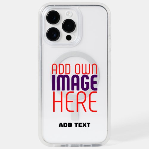 MODERN EDITABLE SIMPLE CLEAR IMAGE TEXT TEMPLATE OtterBox iPhone 14 PRO MAX CASE