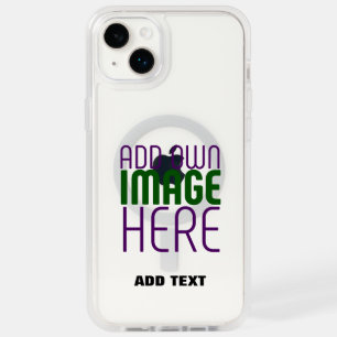 MODERN EDITABLE SIMPLE CLEAR IMAGE TEXT TEMPLATE OtterBox iPhone 14 PLUS CASE