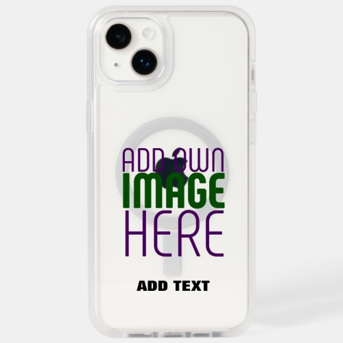  MODERN EDITABLE SIMPLE CLEAR IMAGE TEXT TEMPLATE OtterBox iPhone 14 PLUS CASE