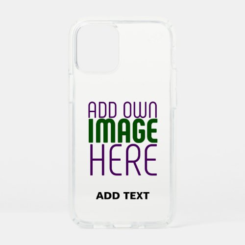 MODERN EDITABLE SIMPLE CLEAR IMAGE TEXT TEMPLATE SPECK iPhone 12 MINI CASE