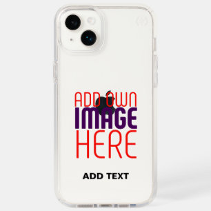 MODERN EDITABLE SIMPLE CLEAR IMAGE TEXT TEMPLATE SPECK iPhone 14 PLUS CASE