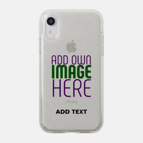 MODERN EDITABLE SIMPLE CLEAR IMAGE TEXT TEMPLATE SPECK iPhone XR CASE