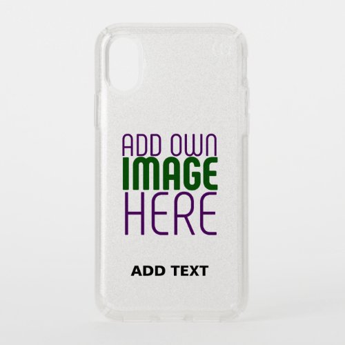 MODERN EDITABLE SIMPLE CLEAR IMAGE TEXT TEMPLATE SPECK iPhone XS CASE