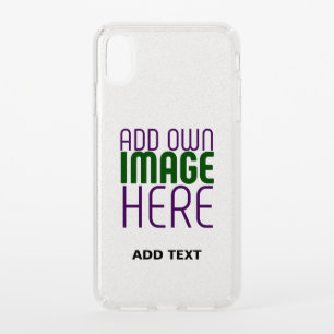 MODERN EDITABLE SIMPLE CLEAR IMAGE TEXT TEMPLATE SPECK iPhone XS MAX CASE