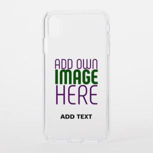 MODERN EDITABLE SIMPLE CLEAR IMAGE TEXT TEMPLATE SPECK iPhone XS MAX CASE