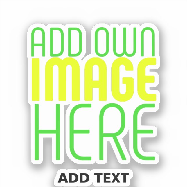 MODERN EDITABLE SIMPLE CLEAR IMAGE TEXT TEMPLATE STICKER (Front)