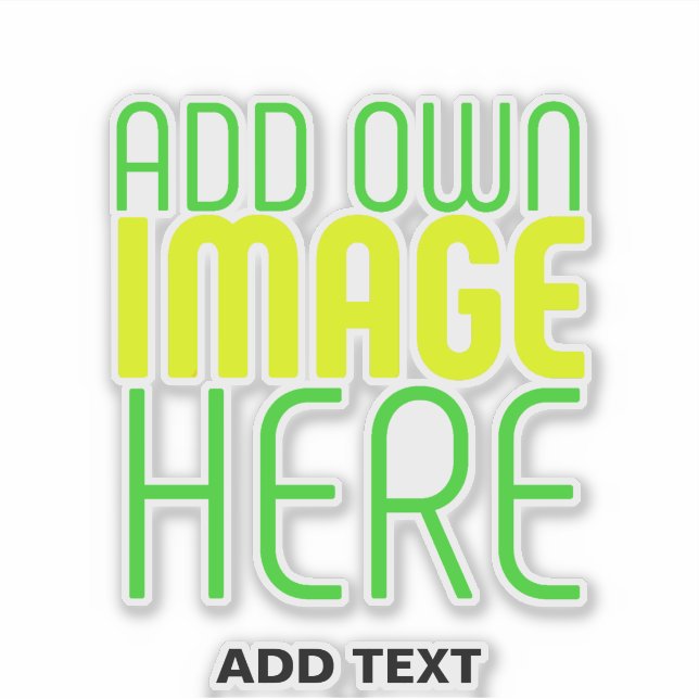 MODERN EDITABLE SIMPLE CLEAR IMAGE TEXT TEMPLATE STICKER (Front)