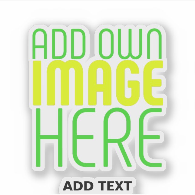 MODERN EDITABLE SIMPLE CLEAR IMAGE TEXT TEMPLATE STICKER (Front)
