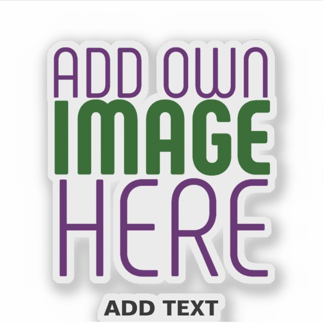 MODERN EDITABLE SIMPLE CLEAR IMAGE TEXT TEMPLATE STICKER (Front)