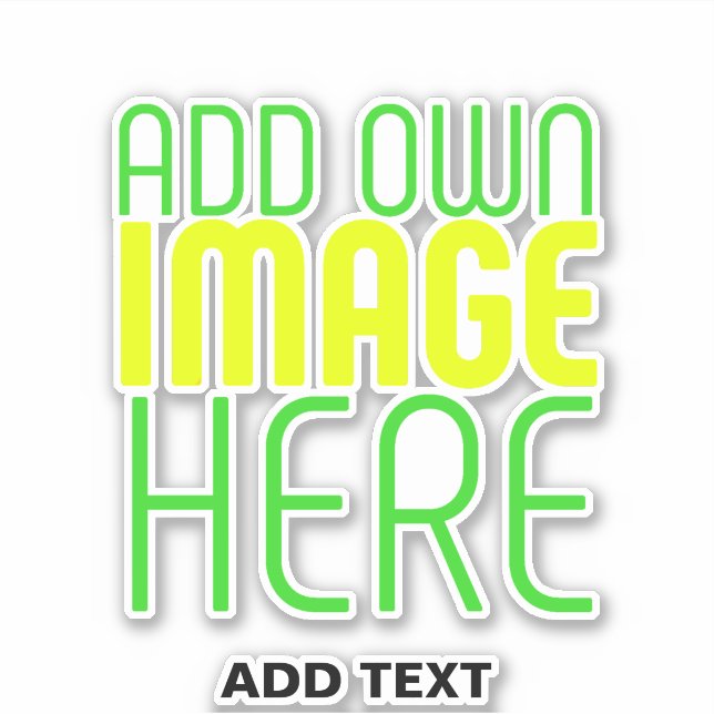 MODERN EDITABLE SIMPLE CLEAR IMAGE TEXT TEMPLATE STICKER (Front)