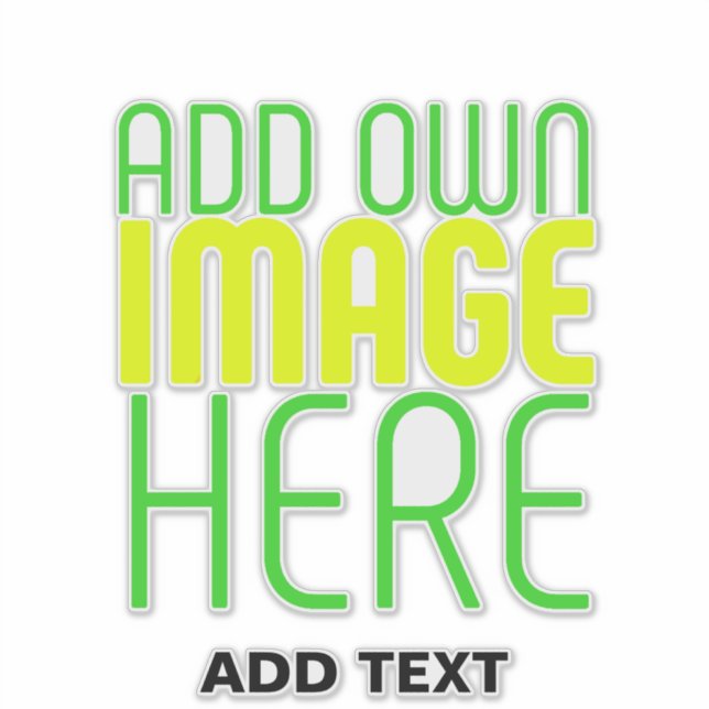 MODERN EDITABLE SIMPLE CLEAR IMAGE TEXT TEMPLATE STICKER (Front)
