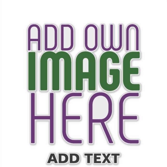 MODERN EDITABLE SIMPLE CLEAR IMAGE TEXT TEMPLATE STICKER (Front)