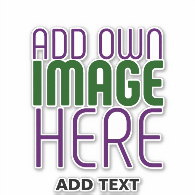 MODERN EDITABLE SIMPLE CLEAR IMAGE TEXT TEMPLATE STICKER (Front)