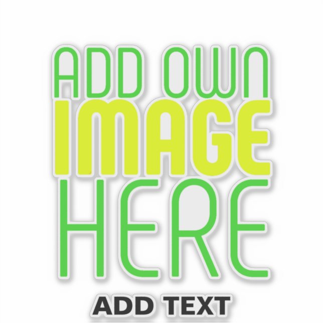 MODERN EDITABLE SIMPLE CLEAR IMAGE TEXT TEMPLATE STICKER (Front)