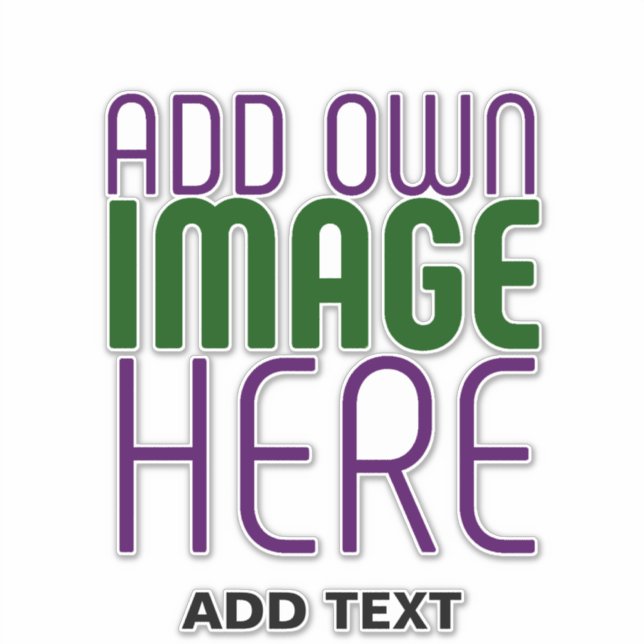 MODERN EDITABLE SIMPLE CLEAR IMAGE TEXT TEMPLATE STICKER (Front)