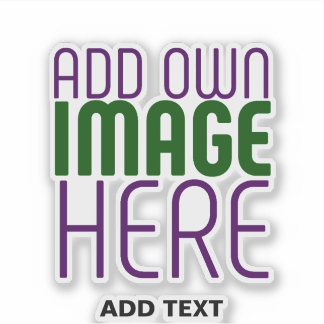MODERN EDITABLE SIMPLE CLEAR IMAGE TEXT TEMPLATE STICKER (Front)