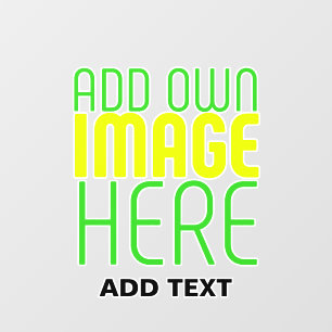 MODERN EDITABLE SIMPLE CLEAR IMAGE TEXT TEMPLATE WALL DECAL 