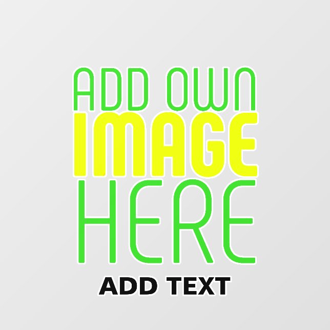 MODERN EDITABLE SIMPLE CLEAR IMAGE TEXT TEMPLATE WALL DECAL  (Front)