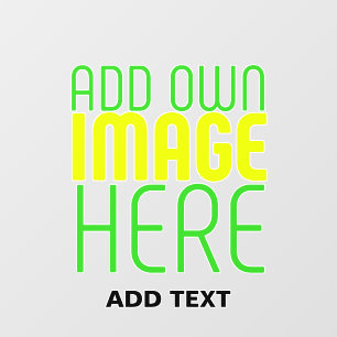 MODERN EDITABLE SIMPLE CLEAR IMAGE TEXT TEMPLATE WALL DECAL 