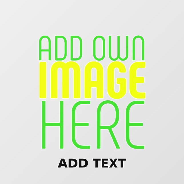 MODERN EDITABLE SIMPLE CLEAR IMAGE TEXT TEMPLATE WALL DECAL  (Front)