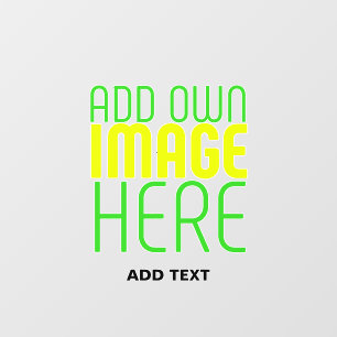 MODERN EDITABLE SIMPLE CLEAR IMAGE TEXT TEMPLATE WALL DECAL 