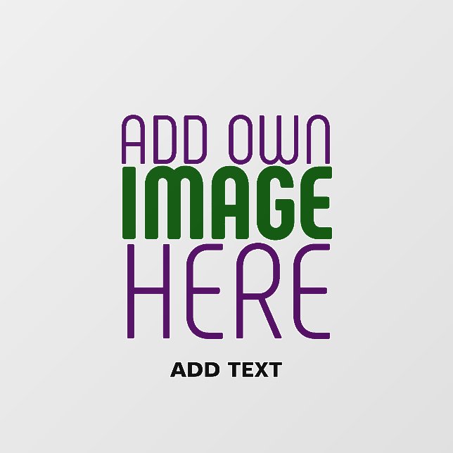 MODERN EDITABLE SIMPLE CLEAR IMAGE TEXT TEMPLATE WALL DECAL  (Front)