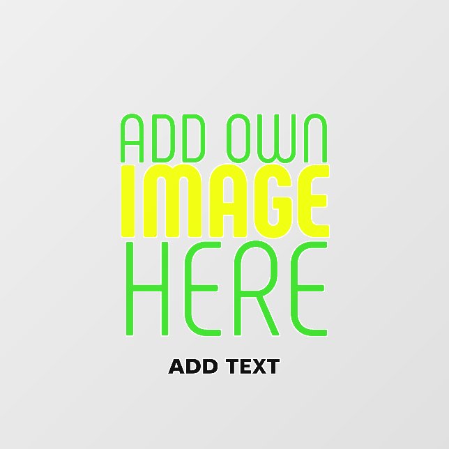 MODERN EDITABLE SIMPLE CLEAR IMAGE TEXT TEMPLATE WALL DECAL  (Front)