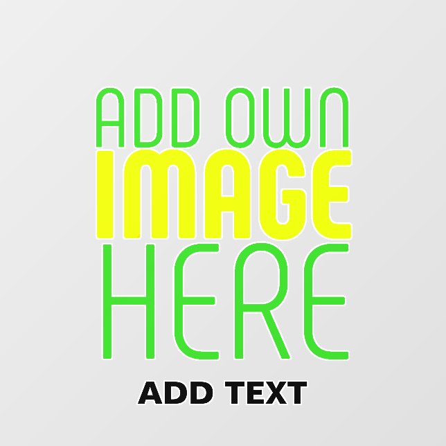 MODERN EDITABLE SIMPLE CLEAR IMAGE TEXT TEMPLATE WALL DECAL  (Front)