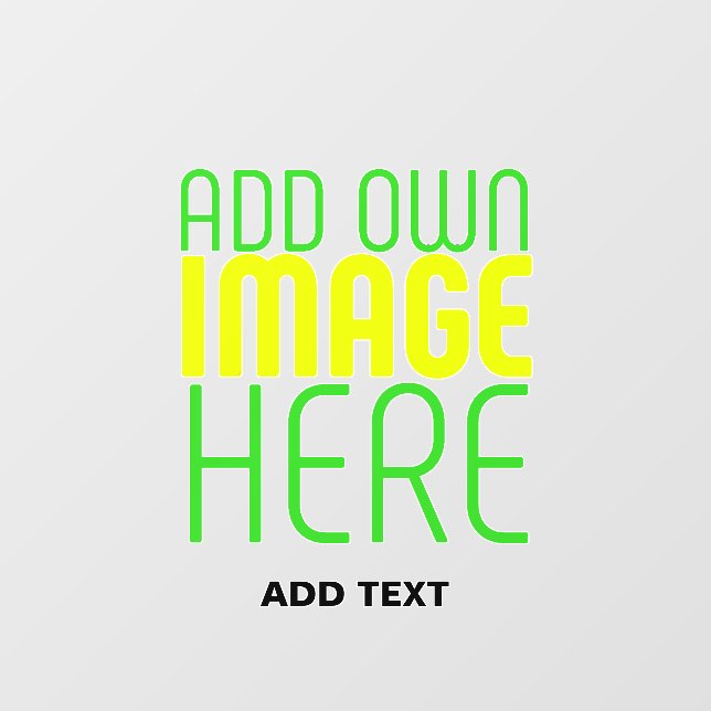 MODERN EDITABLE SIMPLE CLEAR IMAGE TEXT TEMPLATE WALL DECAL  (Front)