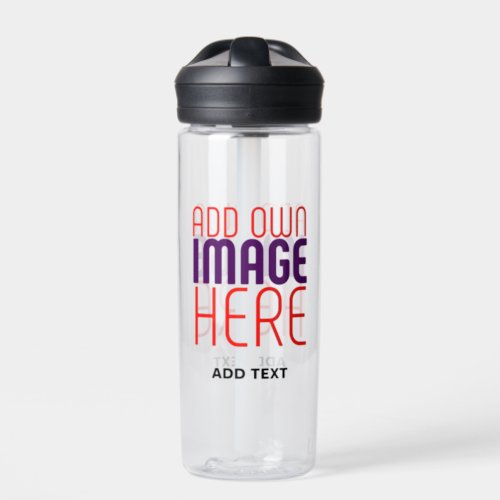 MODERN EDITABLE SIMPLE CLEAR IMAGE TEXT TEMPLATE WATER BOTTLE