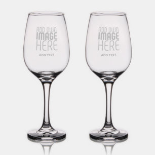 MODERN EDITABLE SIMPLE CLEAR IMAGE TEXT TEMPLATE WINE GLASS