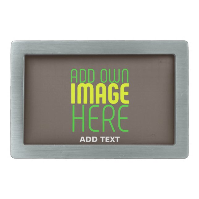 MODERN EDITABLE SIMPLE COFFEE IMAGE TEXT TEMPLATE BELT BUCKLE (Front)