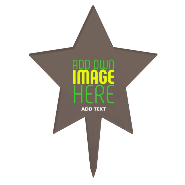 MODERN EDITABLE SIMPLE COFFEE IMAGE TEXT TEMPLATE CAKE TOPPER (Front)
