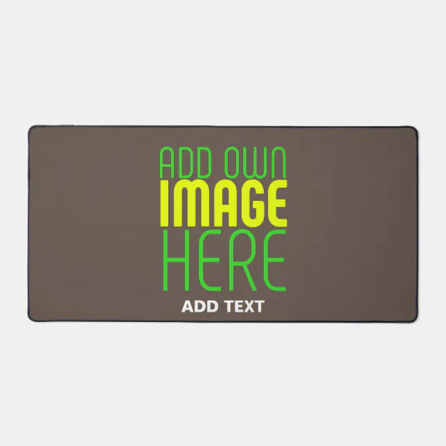 MODERN EDITABLE SIMPLE COFFEE IMAGE TEXT TEMPLATE DESK MAT | Zazzle