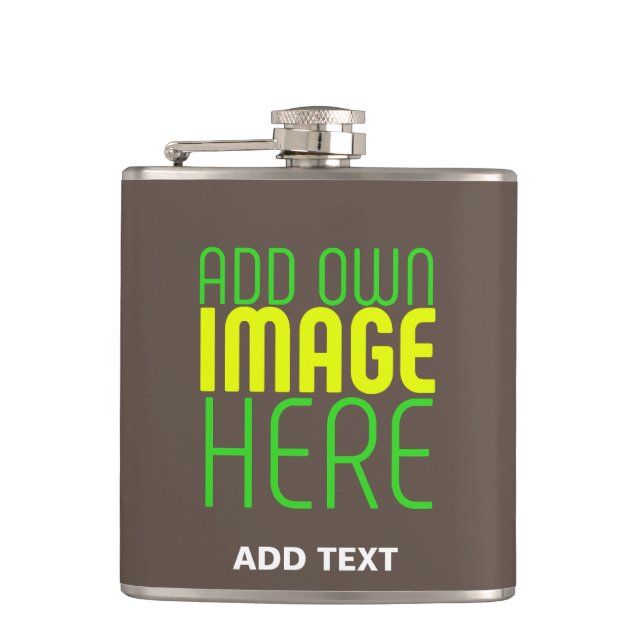 MODERN EDITABLE SIMPLE COFFEE IMAGE TEXT TEMPLATE FLASK (Front)