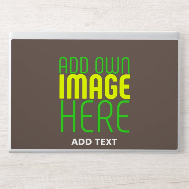 MODERN EDITABLE SIMPLE COFFEE IMAGE TEXT TEMPLATE HP LAPTOP SKIN (Front)