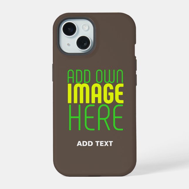 MODERN EDITABLE SIMPLE COFFEE IMAGE TEXT TEMPLATE IPHONE CASE (Back)